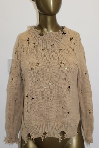 Zara distressed knit sweater - distressed,