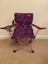 Foldable children's camping butterfly print chair
