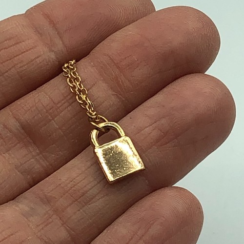 Padlock pendant necklace lock - padlock,