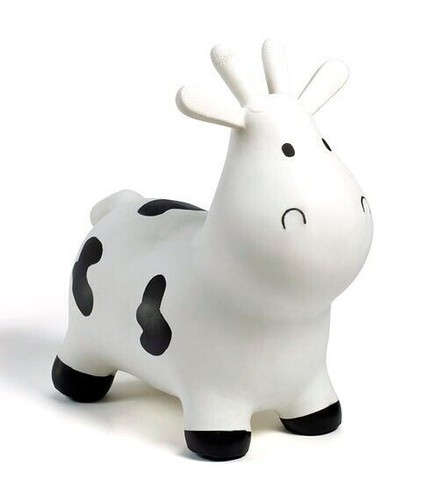 White and black cow - and,
