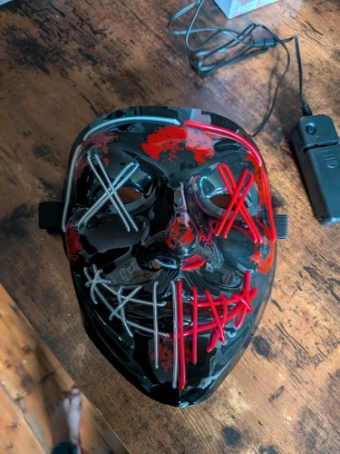 Led light purge style mask - led, light-up