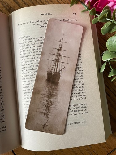 Tall ship bookmark vintage - ship,