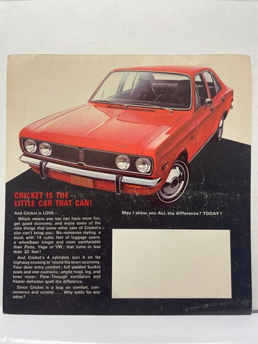 1972 plymouth cricket car - plymouth,