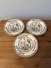 3 x Dunn Bennett & Co LTD Burslem Plates Indian Tree Pattern Vintage Collectible