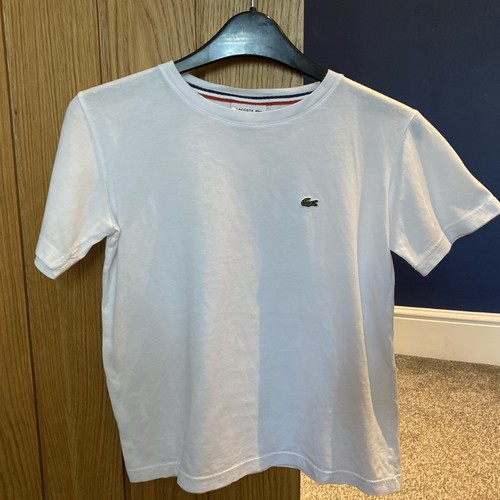 Lacoste boys white - lacoste, neck