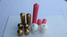 New (other) 11 itemised pillar church candles with imperfections FRE140923B