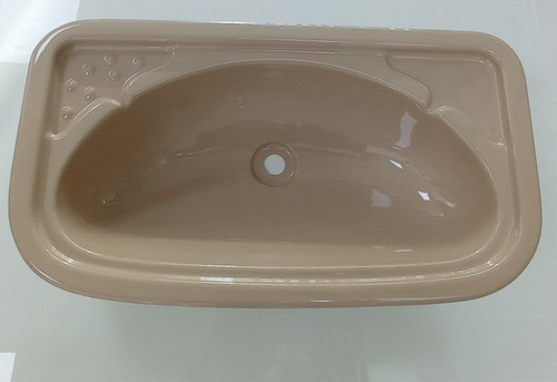 Plastic vanity sink beige - plastic, for