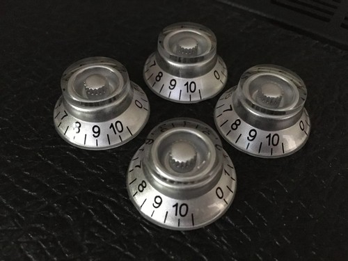 Silver bell top hat guitar - silver,