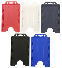 Double Sided Portrait Vertical ID Card Badge Holder Holds Two Photo ID Cards lot