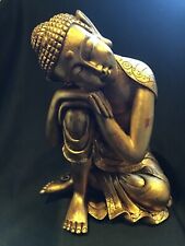 Large Asian Style Sleeping Buddha Statue Sitting Ornament  Fengshui Sculpture