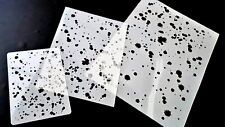FX Splashes Set of 3 Stencils Paint Blood Ink Dots Texture Pattern Airbrush