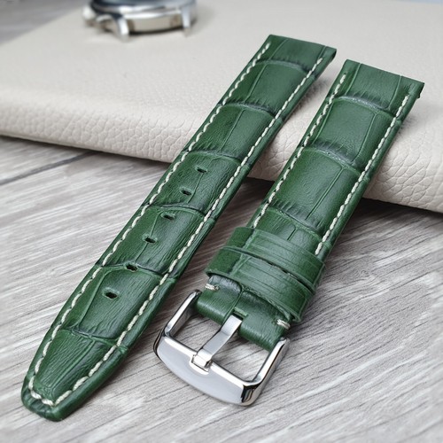 Green genuine leather - green,