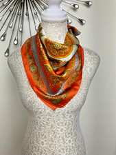 TK Maxx Orange Baroque Print