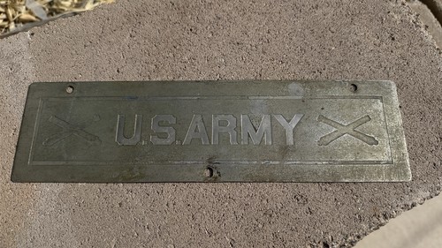 Vintage army metal sign - vintage, u.