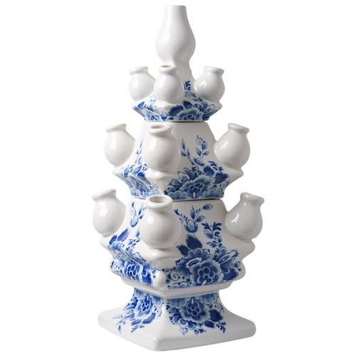 Delft blue tulip vase pyramid - tulip,