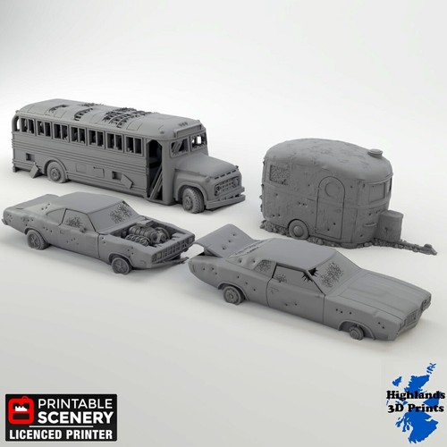 Abandoned vehicles scatter - abandoned,