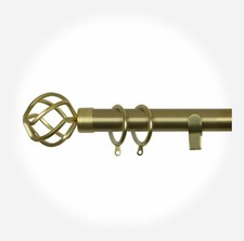 Curtain Pole Professional Quality 35 mm Brushed Gold Cage Finial