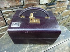 Art Deco Asprey , London Leather Vanity Case & Silver Contents  1920's