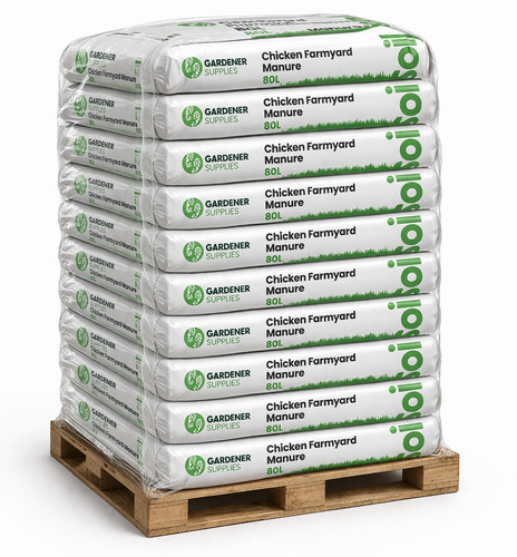 Chicken farm manure 80ltr bags - manure,