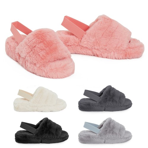 Womens fluffy faux fur - womens, peep