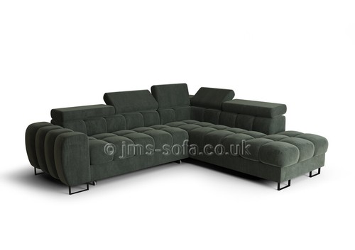 Corner sofa bed asper - , with