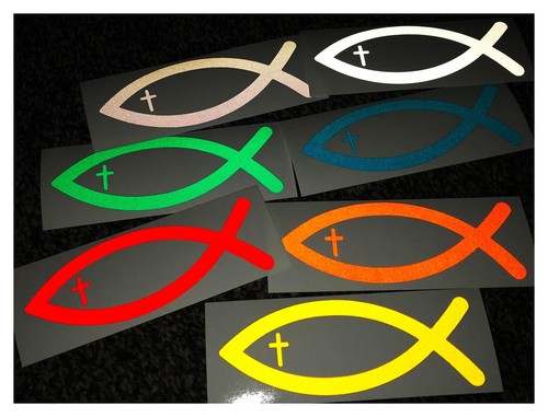 Veloviz reflective jesus fish - jesus,
