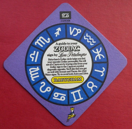 Babycham beer mat - babycham,