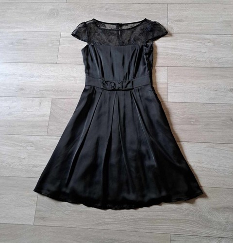 Untold black satin mesh - black,