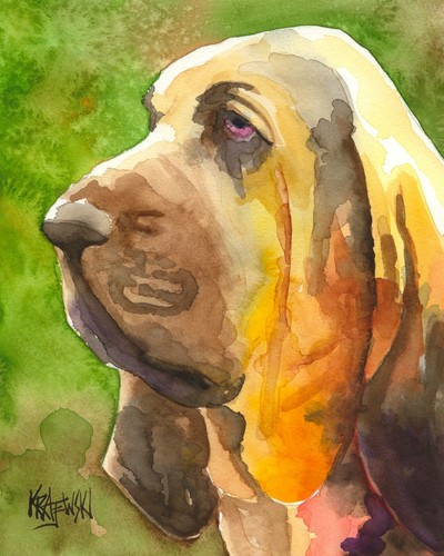 Bloodhound print original - bloodhound, of