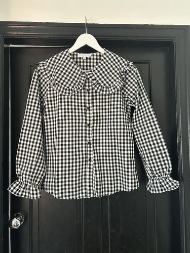 Black white gingham never - white,