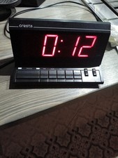 Cresta 1980s Alarm Clock ,Red