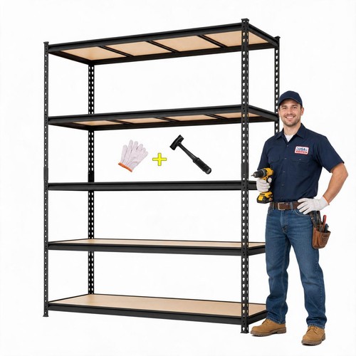 5tier racking shelf heavy - heavy, duty