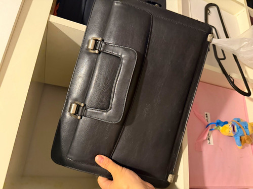Vintage black leather - black,