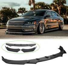 Glossy ABS Front Bumper Lip Spoiler Splitter Body Kit For VW Passat CC B6 B7 B8