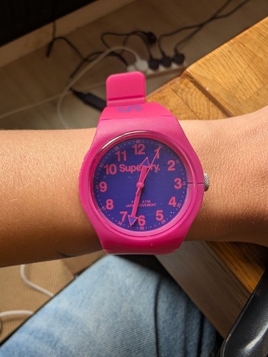 Superdry pink silicone quartz - silicone,