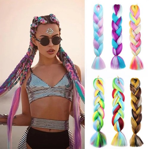 Rainbow jumbo braiding hair - jumbo,