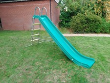 TP green kids slide 3m - with slide extension - good condition