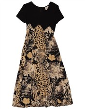 JOSEPH RIBKOFF Womens Maxi Dress UK 14 Medium Black Patchwork Polyester CI08