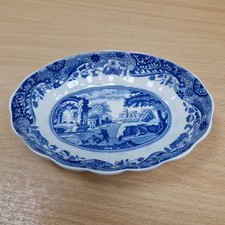 SPODE BLUE ITALIAN SCALLOPED SMALL SWEET DISH BOWL 6 in