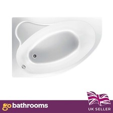 Offset Corner Bathtub White Acrylic Left Or Right Hand Front Panel 150x100cm
