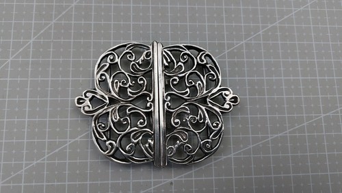 Solid silver belt buckle - solid,