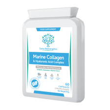 Marine Collagen & Hyaluronic Acid Complex - 60 Capsules with D-Biotin & Seaweed