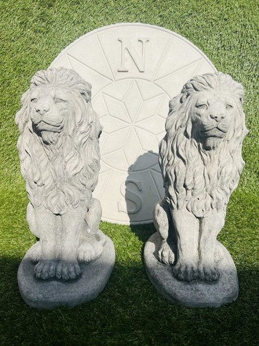 Proud lion sitting solid - lion,,