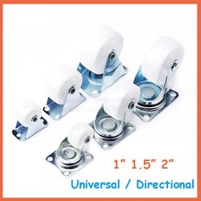 Nylon Swivel Castors Mini Wheels White – Furniture Small PP Caster Wheels