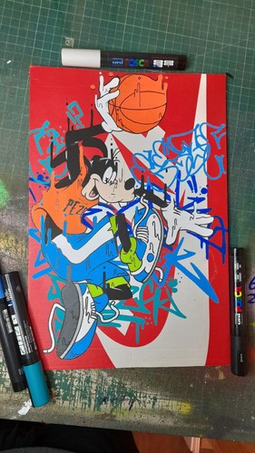 Original painting disney goofy - painting,