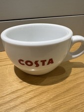 costa coffee cappuccino cup white & red no saucer 