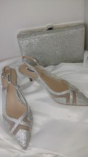 DUNE  LOW HEEL SILVER MESH