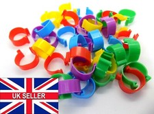 16mm Reusable Birds Rings Chicken Poultry Duck Quail Foot Tags Clips Leg Ring UK