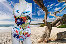 NWT GIDEON OBERSON 2 pc Paint Splatter Tankini BATHING SUIT Swimsuit SIZE - 6
