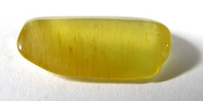 TINY GEMMY GOLDEN BERYL or HELIODOR TUMBLESTONE - 1.9 x 0.9 cms 1.48 gms  #4